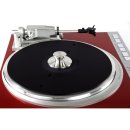 Restaurierter Denon DP-47F, vollautomatischer Plattenspieler, caliente red metallic, Hochglanzlackierung