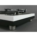 Restaurierter Plattenspieler Pioneer PL-51A bicolor schwarz-weiß Hochglanzlackierung