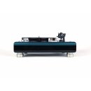 Restaurierter Thorens TD160  manueller Plattenspieler schwarz & petrol green metallic