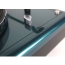 Restaurierter Thorens TD166 MKII  manueller Plattenspieler schwarz & petrol green metallic