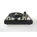 Restaurierter Thorens TD146 halbautomatischer Plattenspieler schwarz Edelstahl