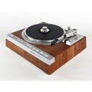 Restored Denon DP-47F, fully automatic record player, pear wood, solid wood oiled
