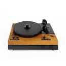 Restored Thorens TD 318 / 320 semi-automatic record player cherry wood black and absorber board