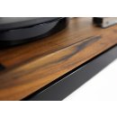 Restored Thorens TD 318 / 320 semi-automatic record player walnut wood black and absorber board