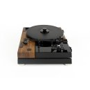 Restored Thorens TD 318 / 320 semi-automatic record player walnut wood black and absorber board