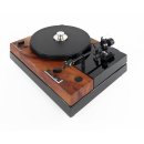 Restored Thorens TD 318 / 320 semi-automatic record player pear wood black and absorber board