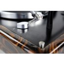 Restored Thorens TD 147 semi-automatic turntable chassis with walnut veneer high gloss