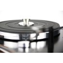 Restored Thorens TD 147 semi-automatic turntable chassis with walnut veneer high gloss