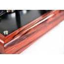 Restored Thorens TD 165 manual record player frame with rosewood veneer high gloss finish