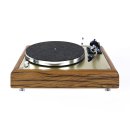 Restored Thorens TD 160 Super with SME Series III manual record player with 100 year old oak wood