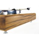 Restored Thorens TD 160 Super with SME Series III manual record player with 100 year old oak wood