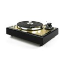 Restored Thorens TD160 MKII manual turntable with SME Series III tonearm black and gold