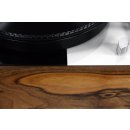 Restored Thorens TD160 MKII manual turntable in walnut wood frame
