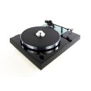 Restaurierter Thorens TD 318 oder TD 320 halbautomatischer Plattenspieler schwarz und flight green metallic