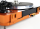 Restored Thorens TD 318 or TD 320 semi-automatic turntable black and orange metallic