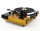 Restaurierter Thorens TD 318 oder TD 320 halbautomatischer Plattenspieler schwarz und gold metallic