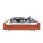 Restored turntable Thorens TD125 MKII smoked oak