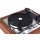 Restored turntable Thorens TD125 MKII smoked oak