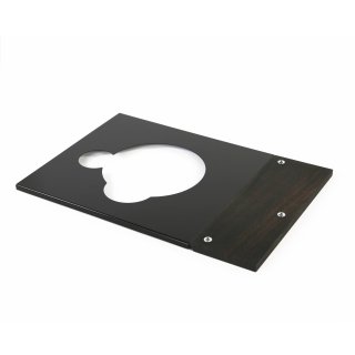 Smoked oak tonearm board and cover plate for turntable Thorens TD 125 / 125 MKII