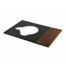 Walnut wood tonearm board and cover plate for turntable Thorens TD 125 / 125 MKII