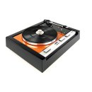 Restored turntable Thorens TD 125 MKII tonearm board dark walnut wood