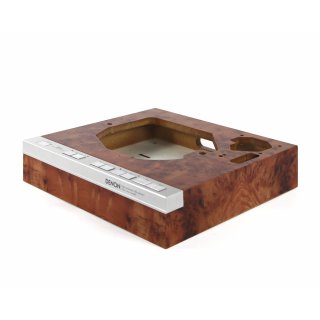 Restored Denon DP-47F complete turntable with burl wood veneer