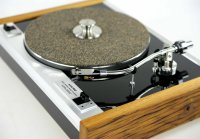 Restored Micro Seiki MR-322 turntable - solid wood side...