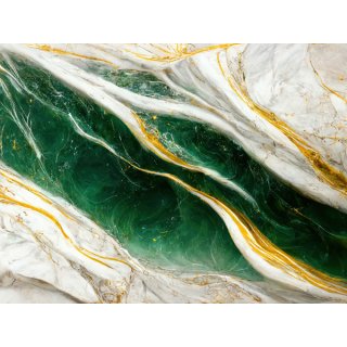 "Luxury marble with green and gold paint"