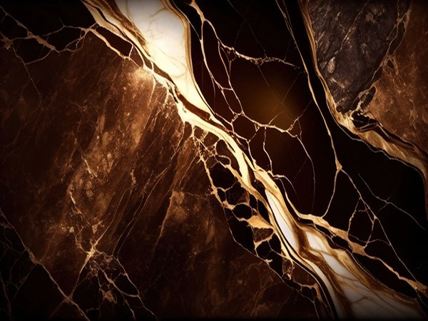 "Abstract brown texture with gold splashes"