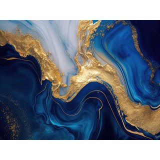 "blue marble with gold splashest"